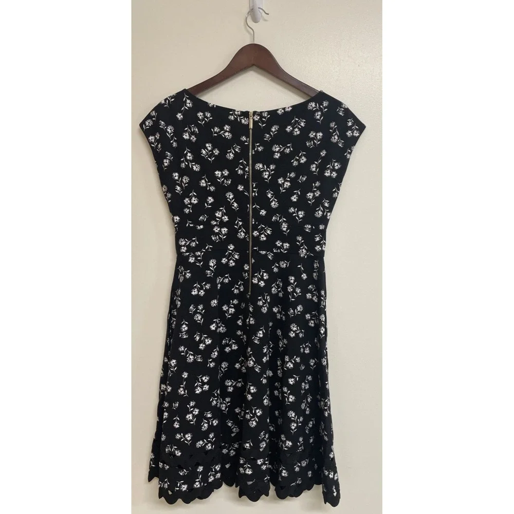 Kate Spade Dress Dandelion Floral Short Sleeve Stretch Ponte A-Line Women M NWOT